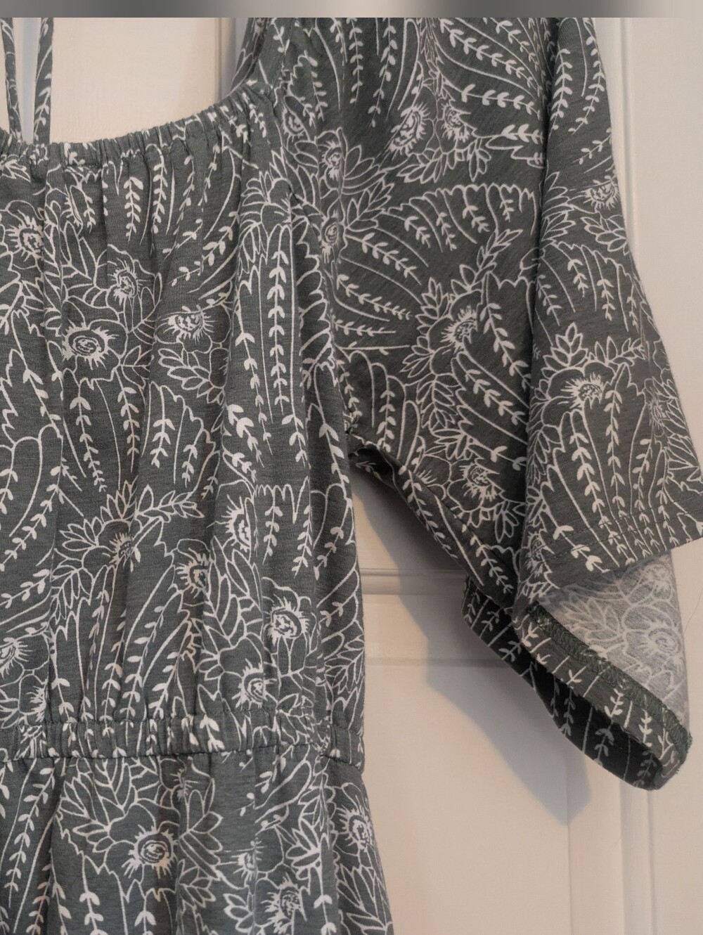 Vintage Garden Luxe Jersey Flutter Sleeve Dress